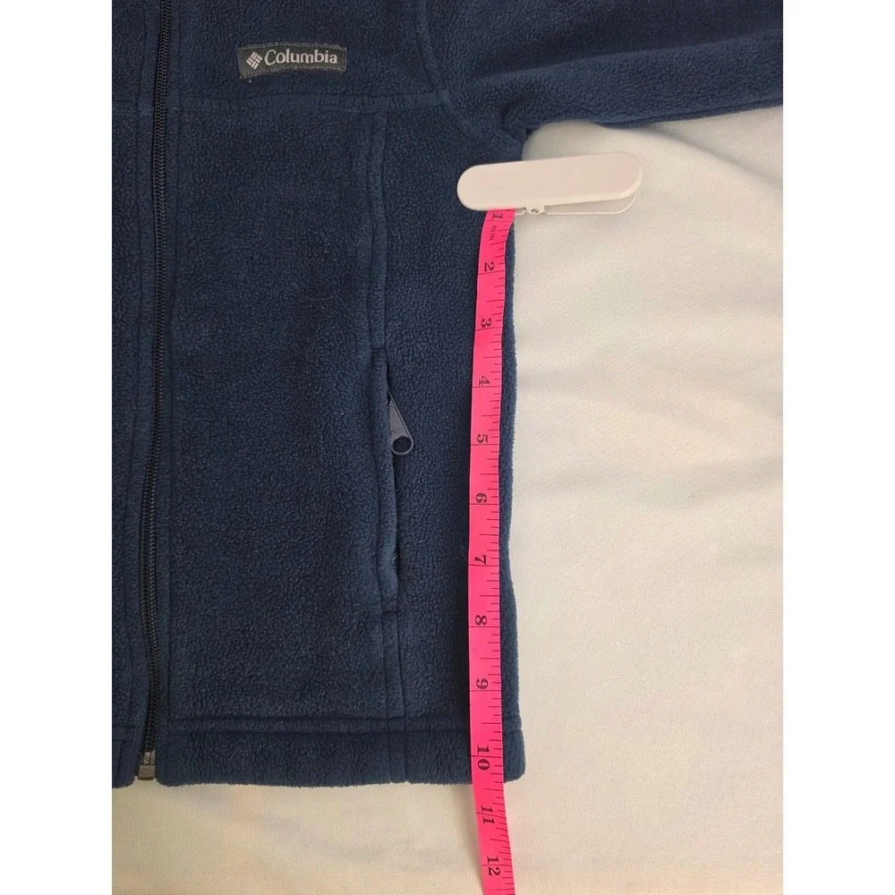 Columbia Kids Navy Blue Fleece Full Zip Jacket XXS 4/5 Steens Mountain